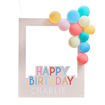 Picture of MULTI COLOURED PHOTO BOOTH HAPPY BIRTHDAY FRAME WITH BALLOON